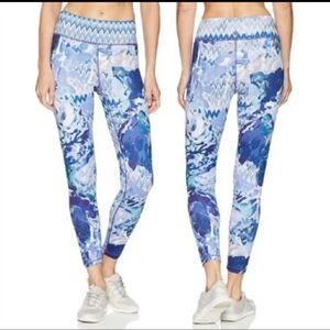 prAna Roxanne Leggings Watercolor pattern excellent condition Large